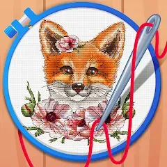 Взломанная Cross Stitch Coloring Art (Кроссстич окрашивание искусства)  [МОД Бесконечные монеты] - стабильная версия apk на Андроид