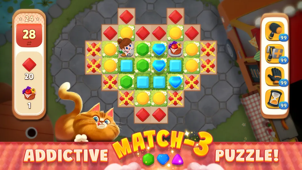 Delish Match : Match3 & Design (Делиш Матч)  [МОД Все открыто] Screenshot 1