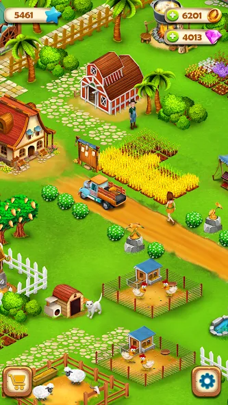 Country Valley Farming Game (Парадайз Хей Фарм Айленд)  [МОД Бесконечные деньги] Screenshot 3