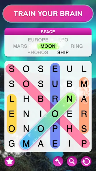 Word Search - Word Puzzle Game  [МОД Много монет] Screenshot 2