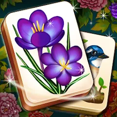 Скачать взломанную Mahjong Blossom Solitaire  [МОД Menu] - стабильная версия apk на Андроид