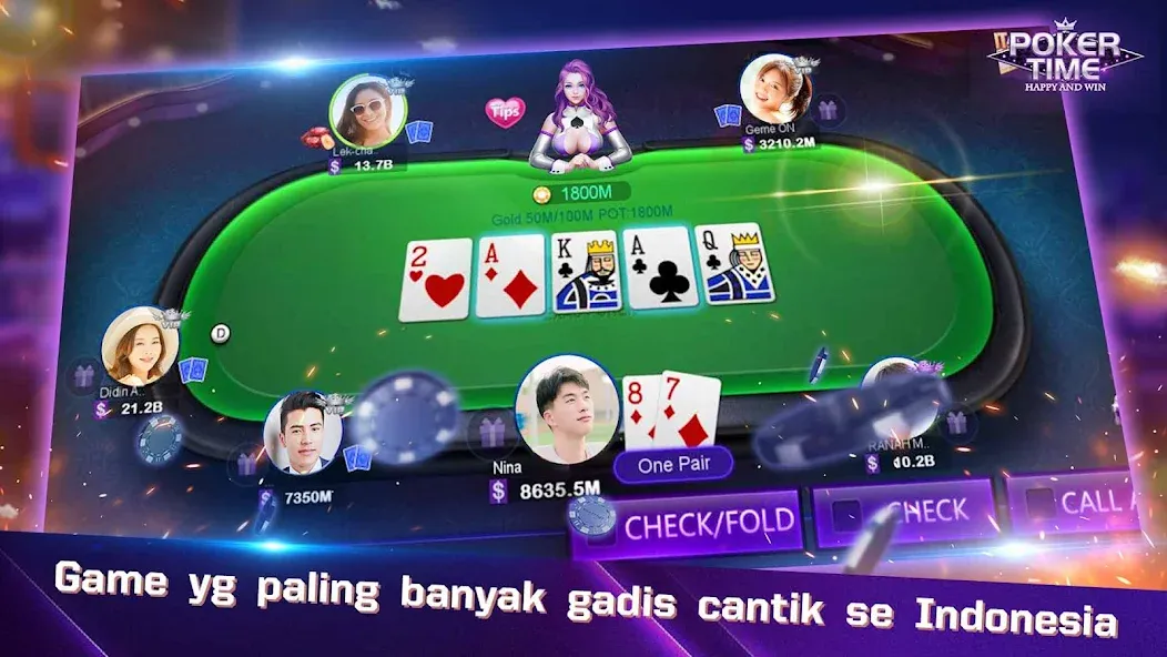 Poker Time- Pulsa Texas Holdem (Покер Тайм)  [МОД Меню] Screenshot 1