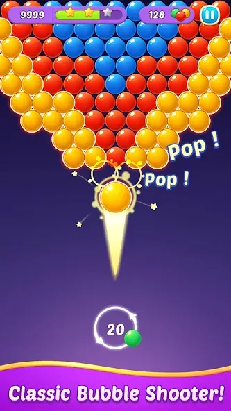 Bubble Shooter Gem Puzzle Pop (Бабл Шутер Драгоценный камень)  [МОД Mega Pack] Screenshot 1