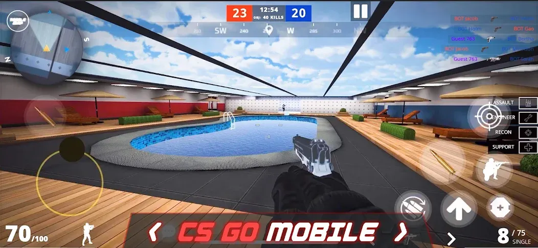 Epic Battle CS:FPS Mobile Game  [МОД Unlimited Money] Screenshot 1