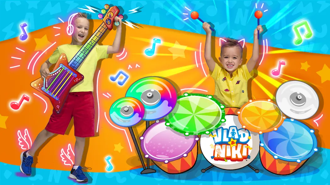 Vlad and Niki: Kids Piano  [МОД Бесконечные монеты] Screenshot 2