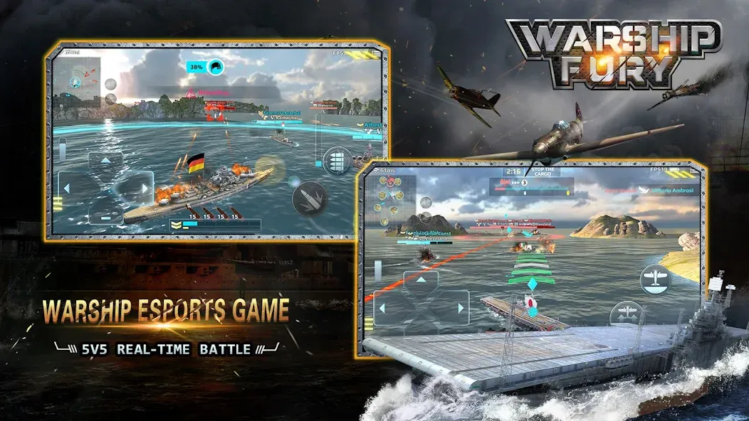 Warship Fury  [МОД Все открыто] Screenshot 2