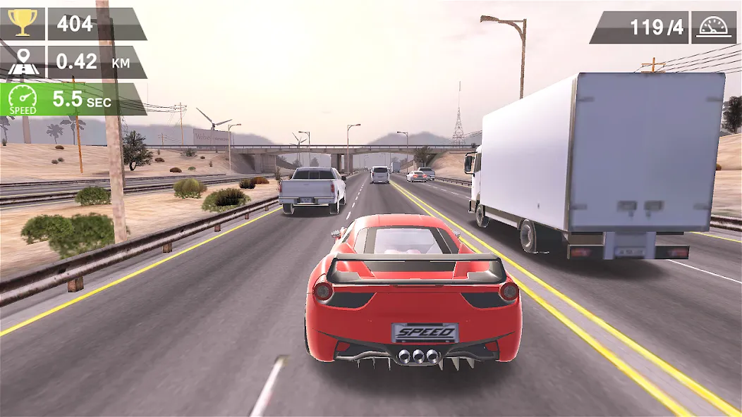 Racing Traffic Car Speed  [МОД Бесконечные монеты] Screenshot 3