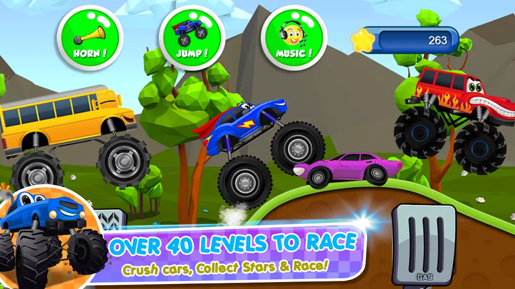 Monster Trucks Game for Kids 2 (Монстр Тракс Игра для Детей 2)  [МОД Unlocked] Screenshot 4