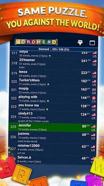 WordHero : word finding game (ВордХиро)  [МОД Unlimited Money] Screenshot 4