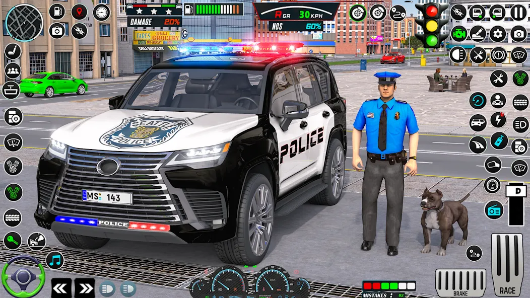 US Police Car Parking - King  [МОД Много монет] Screenshot 1