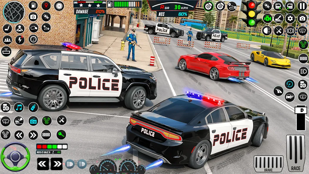 US Police Car Parking - King  [МОД Много монет] Screenshot 2