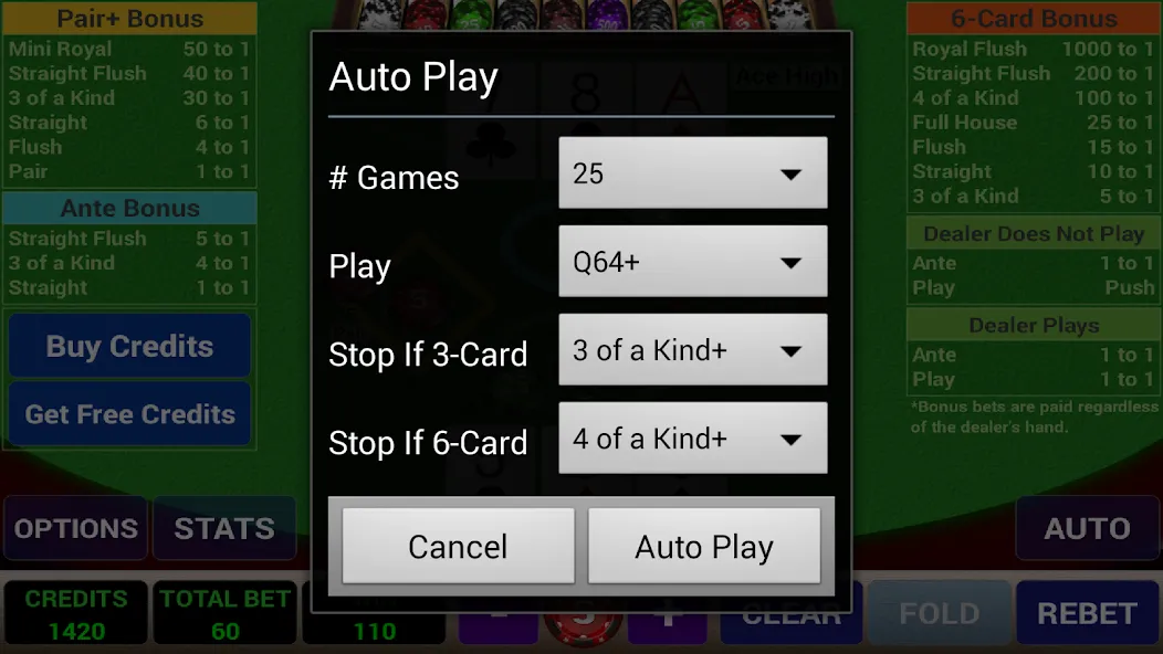 Ace 3-Card Poker (эйс 3)  [МОД Mega Pack] Screenshot 5