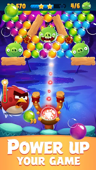 Angry Birds POP Bubble Shooter (Энгри Брдс ПОП Бабл Шутер)  [МОД Бесконечные деньги] Screenshot 4