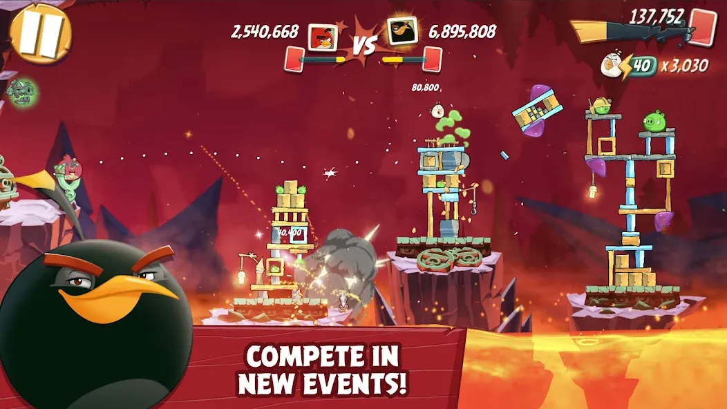 Angry Birds 2 (Энгри Бердс 2)  [МОД Mega Pack] Screenshot 3