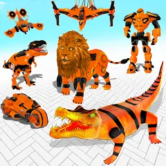 Взлом Robot Game Transform Crocodile  [МОД Много денег] - полная версия apk на Андроид