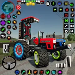 Взломанная Indian Tractor Farming Games  [МОД Menu] - полная версия apk на Андроид