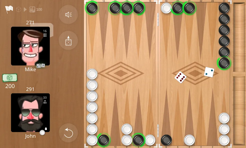 Backgammon Online  [МОД Бесконечные деньги] Screenshot 3