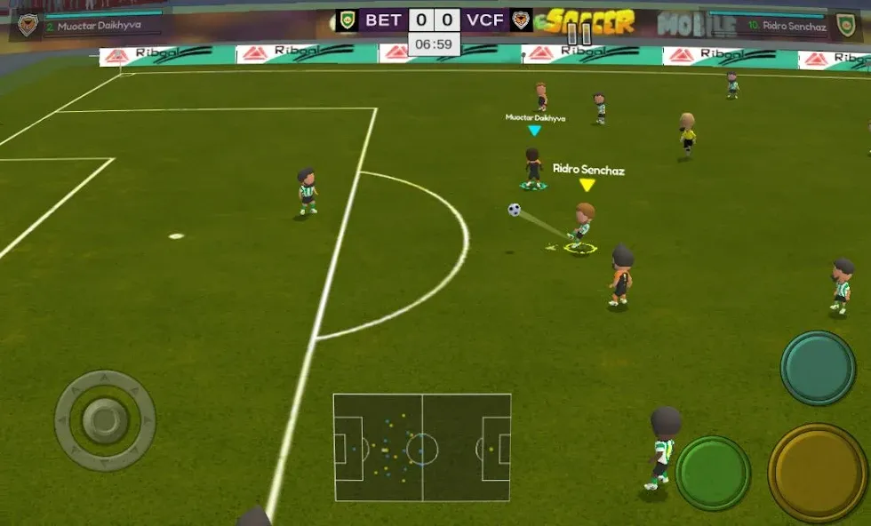 Super Arcade Soccer Mobile (упер Аркадный Футбол Мобильный)  [МОД Unlocked] Screenshot 1