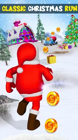 Xmas Santa Surfer Running Game (Ксмас Санта Серфер Раннинг Гейм)  [МОД Бесконечные монеты] Screenshot 5