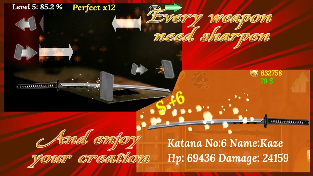 Katana Collection : blacksmith  [МОД Меню] Screenshot 4