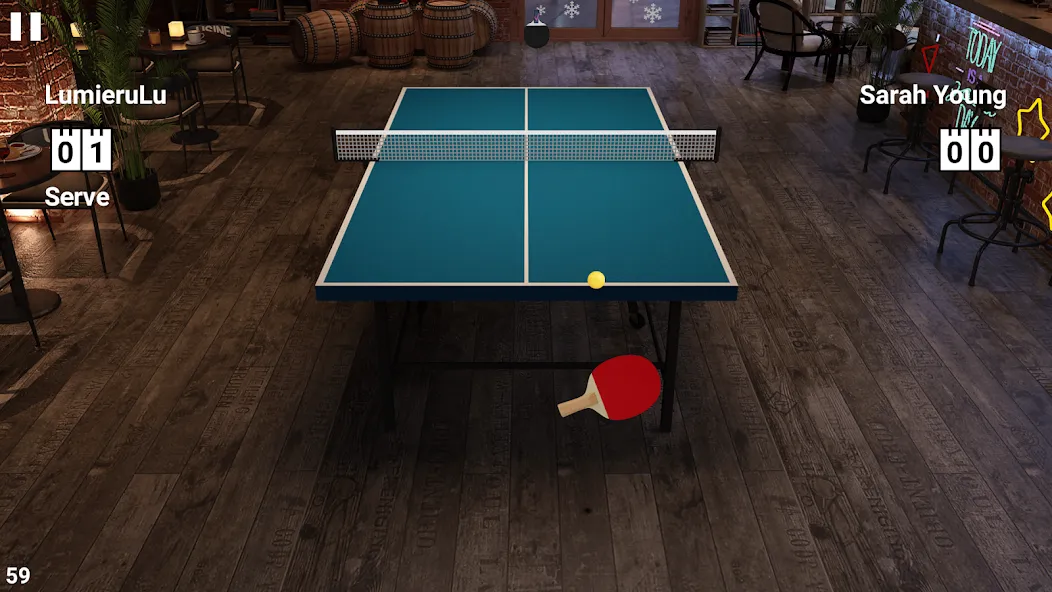 Virtual Table Tennis (Виртуальный настольный теннис)  [МОД Все открыто] Screenshot 2