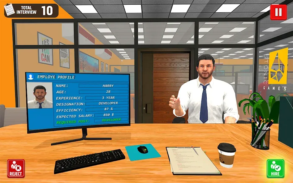 Virtual HR Manager Job Games  [МОД Бесконечные монеты] Screenshot 2