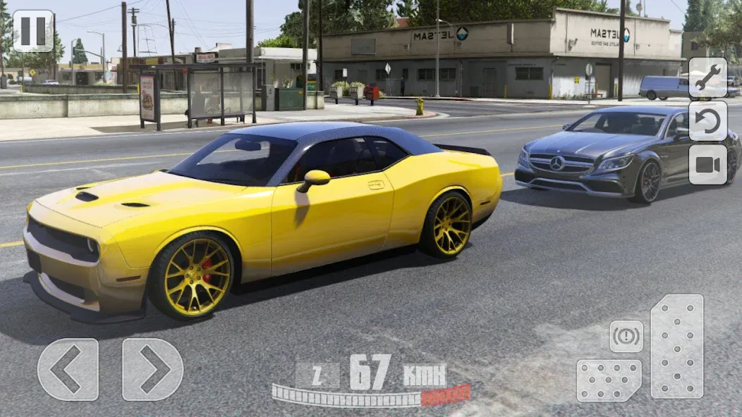 Simulator Dodge Demon Parking (Симулятор парковки  )  [МОД Бесконечные монеты] Screenshot 2