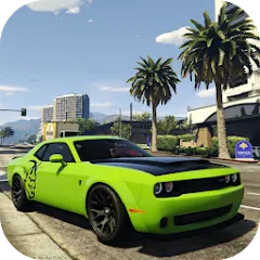 Скачать взломанную Simulator Dodge Demon Parking (Симулятор парковки  )  [МОД Бесконечные монеты] - последняя версия apk на Андроид