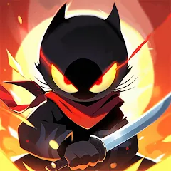 Взломанная Ninja Cat - Idle Arena (Крейзи Ниндзя Кэт)  [МОД Unlimited Money] - стабильная версия apk на Андроид