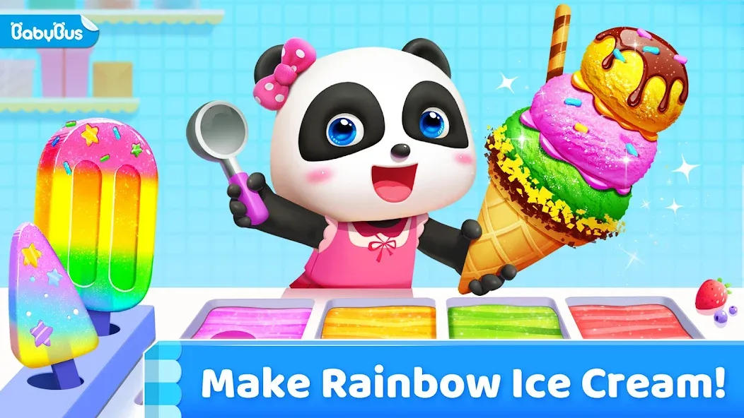 Little Panda's Ice Cream Games  [МОД Бесконечные деньги] Screenshot 1