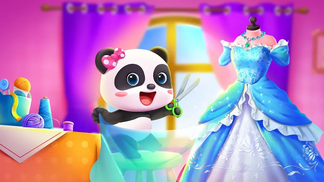 Baby Panda's Fashion Dress Up  [МОД Много монет] Screenshot 1