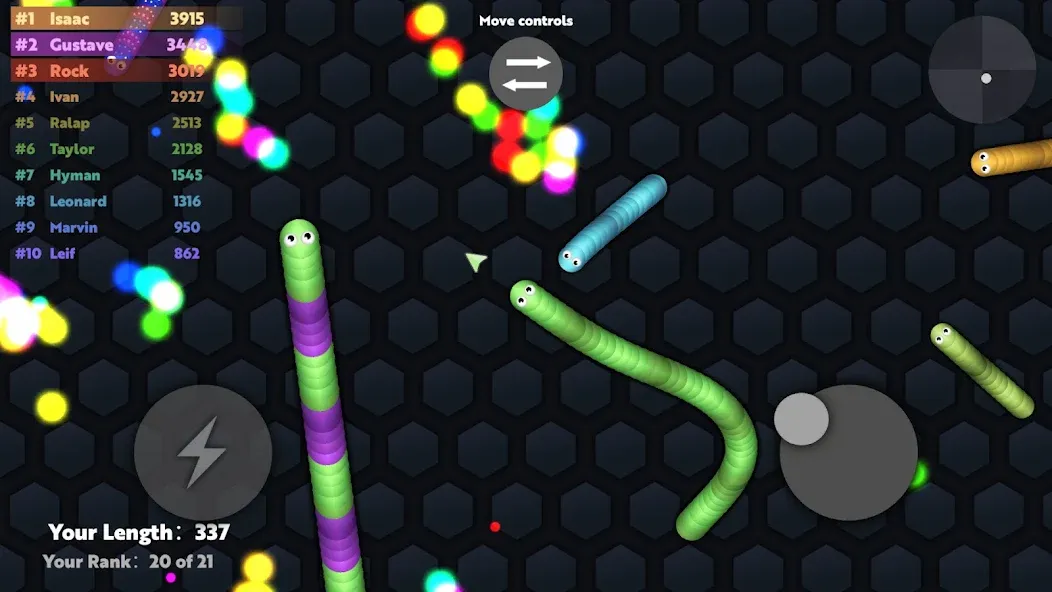 Slide.io - Hungry Snake Game  [МОД Unlocked] Screenshot 1