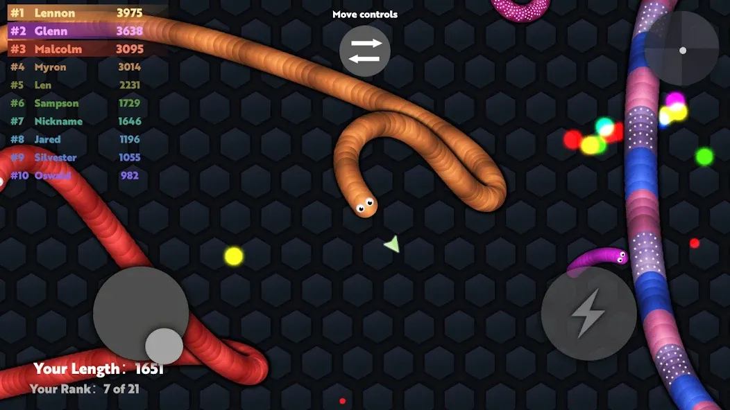 Slide.io - Hungry Snake Game  [МОД Unlocked] Screenshot 5