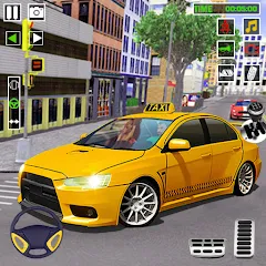 Взлом City Taxi Games-Taxi Car Games (Сити Такси Игры)  [МОД Mega Pack] - последняя версия apk на Андроид