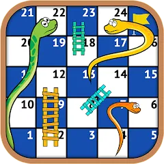 Скачать взломанную Snakes and Ladders - Ludo Game (Змеи и лестницы)  [МОД Все открыто] - стабильная версия apk на Андроид