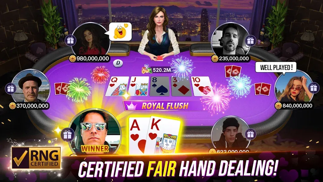 Poker Fever - Win your Fame (Покер Клаш)  [МОД Все открыто] Screenshot 1