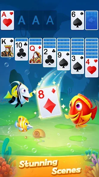 Solitaire 3D Fish  [МОД Меню] Screenshot 4