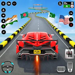 Взломанная GT Car Stunt : Ramp Car Stunts (ДжиТи Кар Стант)  [МОД Бесконечные монеты] - последняя версия apk на Андроид