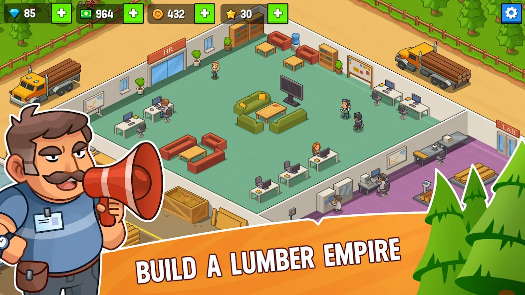 Lumber Inc Tycoon (Ламбер инк тайкун)  [МОД Menu] Screenshot 1