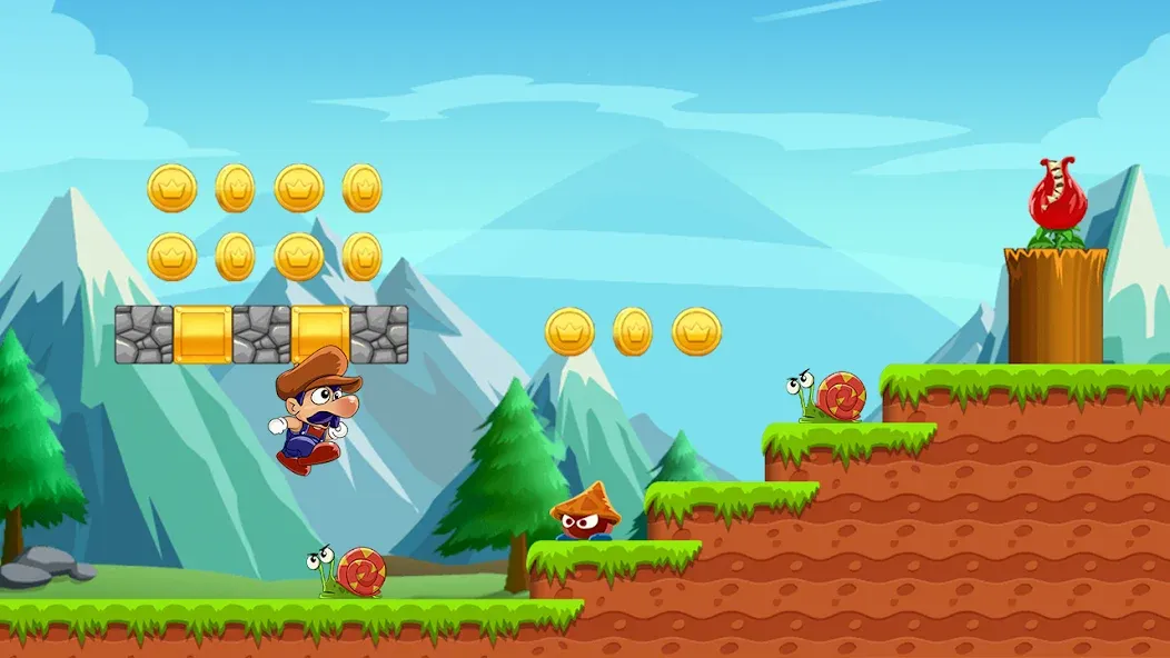 Super Bino Go:Adventure Jungle (Супер Бино Го)  [МОД Много монет] Screenshot 1