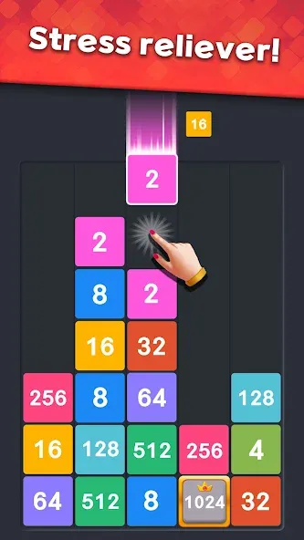 Drop Merge : Number Puzzle (Дроп Мердж)  [МОД Бесконечные монеты] Screenshot 2