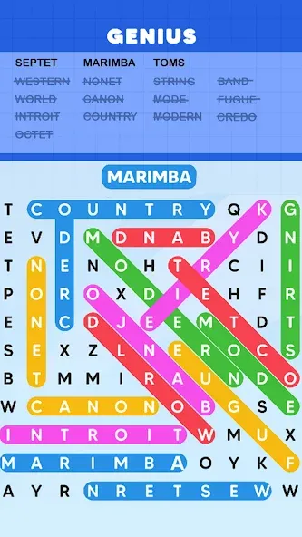 Word Search Puzzle Challenge (Уордсрч Пазл Челлендж)  [МОД Menu] Screenshot 3