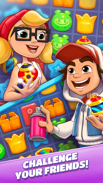 Subway Surfers Match (Сабвей Серферс Матч)  [МОД Все открыто] Screenshot 4