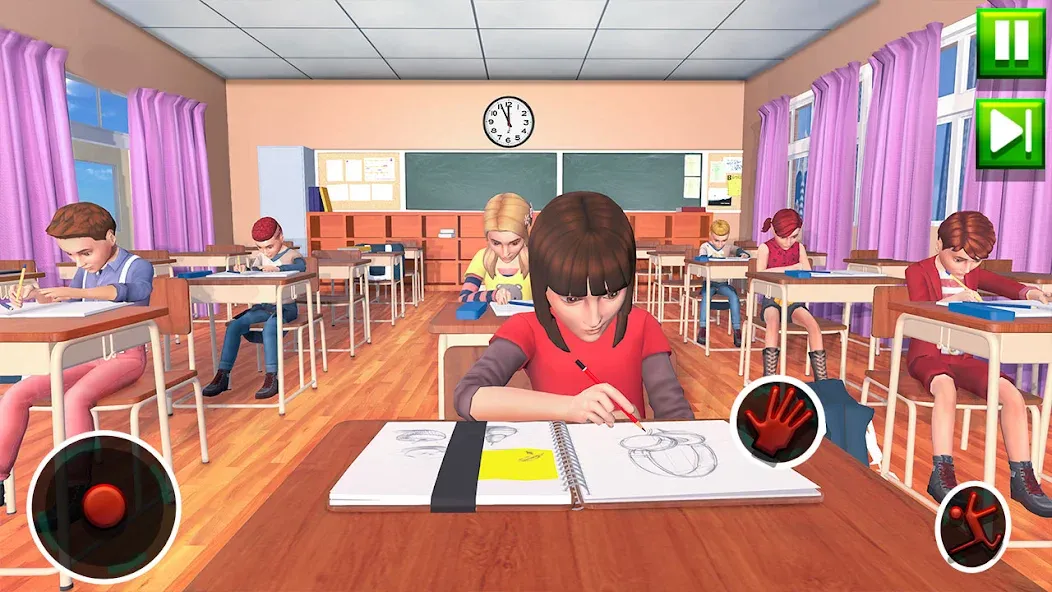 High School Teacher Sim Games  [МОД Все открыто] Screenshot 1