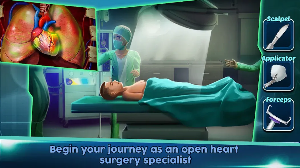 Surgery Doctor Simulator Games  [МОД Много монет] Screenshot 1