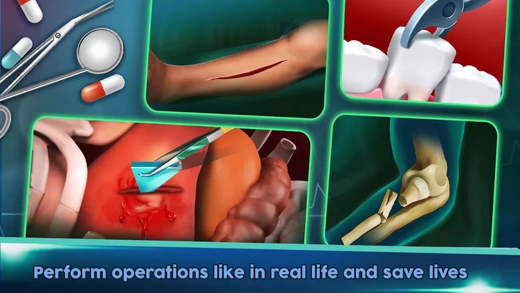 Surgery Doctor Simulator Games  [МОД Много монет] Screenshot 5