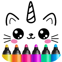 Взлом Drawing for kids! Toddler draw  [МОД Mega Pack] - стабильная версия apk на Андроид