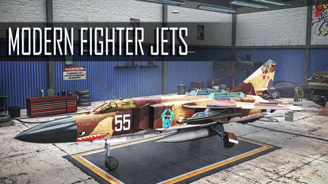 Jet Fighter: Sky Combat 3D (Джет Файтер)  [МОД Unlocked] Screenshot 3