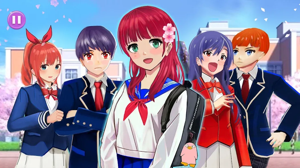 Anime High School Life  [МОД Много монет] Screenshot 4