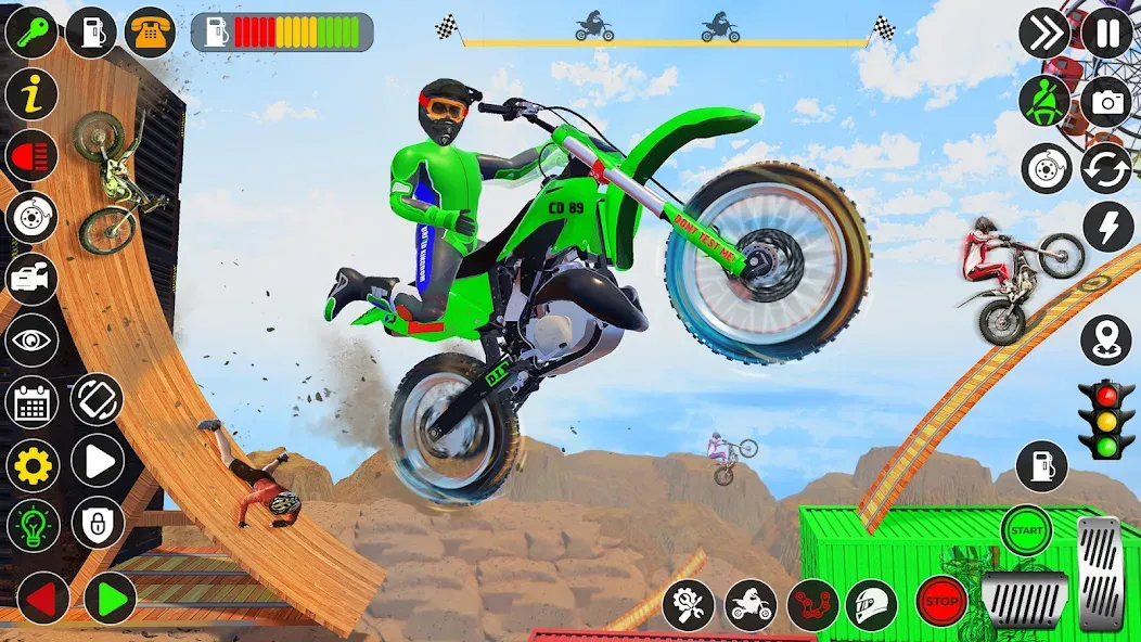 Bike Stunt Games Stunt Bike 3D (Байк стант рэмп игра Байк Джамп)  [МОД Unlocked] Screenshot 3